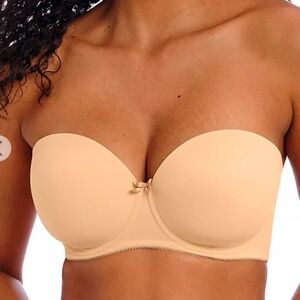 Freya Deco Underwire Strapless Molded Bra Sz 28H